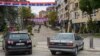 Serbian flags are seen displayed in the streets of Kosovo's North Mitrovica.