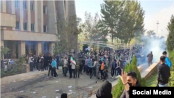 صحنه‌ای از اعتراضات دانشجویی