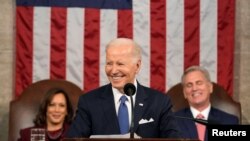 سخنرانی جو بایدن در نشست مشترک کنگره، مقامات قضایی، نظامی و اعضای کابینه دولت