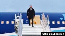 Belgium -- Azerbaijani President Ilham Aliyev arrives in Brussels, December 13, 2021.