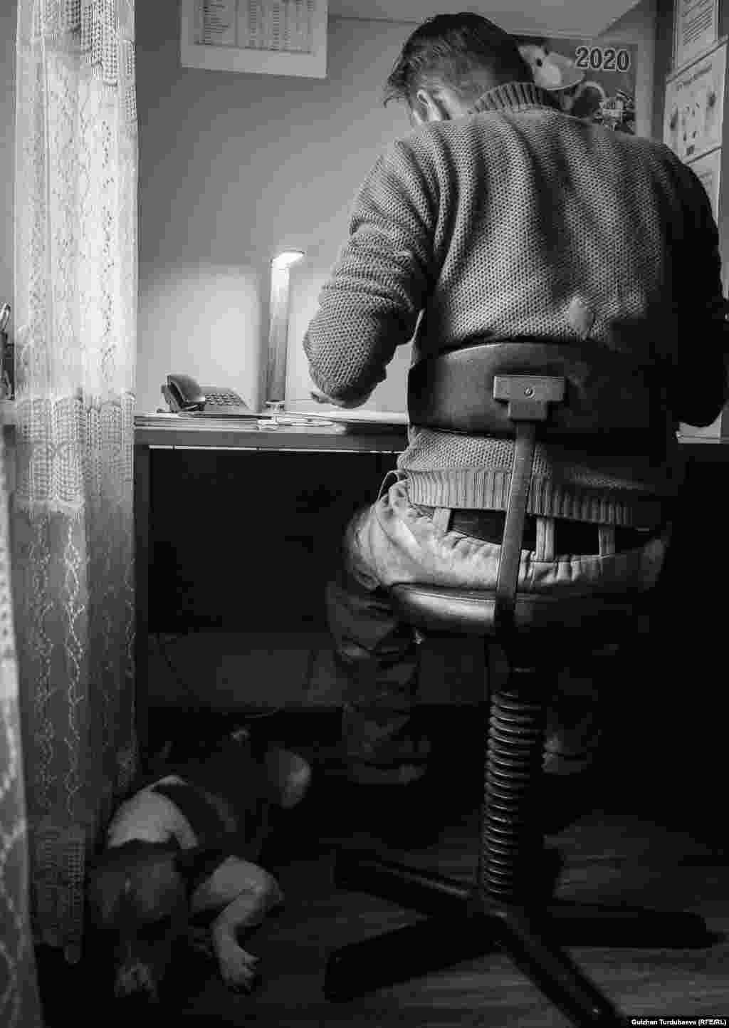 Гадсонду кожоюну маал-маалы менен үйгө киргизип турат.&nbsp;