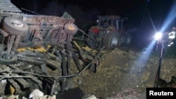 Наступствы падзеньня ракеты на тэрыторыі Польшчы каля мяжы з Украінай увечары 15 лістапада