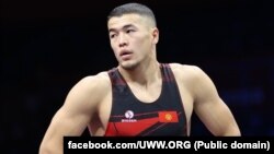 Акжол Махмудов грек-рим күрөшү боюнча Дүйнө чемпионатында. 10-сентябрь, 2022-ж. Белград, Сербия.
