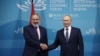 Премьер-министр Армении Никол Пашинян (слева) и президент России Владимир Путин