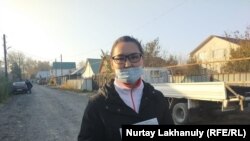 Кайша Акан после получения статуса искателя убежища. Алматинская область, 30 октября 2020 года.