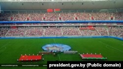 Падчас цырымоніі адкрыцьця стадыёну 7 чэрвеня 2025