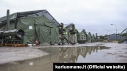 Часовы лягер літоўскіх вайскоўцаў каля мяжы зь Беларусьсю