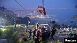 Анталиядагы асма жолдун кабинасы кулаган жер.