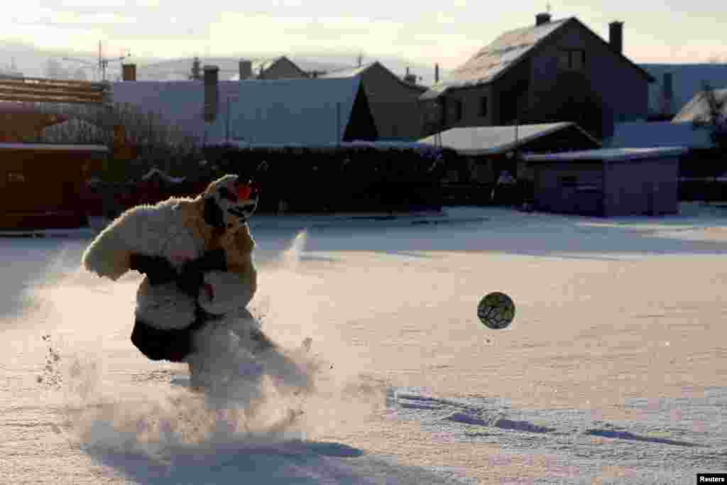 Чехиянын Всетин шаарына чукул жердеги кышкы маанай. 5-декабрь, 2023-жыл.