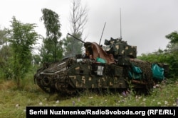 A Bradley in use by the Ukrainian military in June 2023.