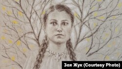 Вікторія Чебрій, перекладачка книжки про Голодомор дітям «Янгол на ймення грушка» на англійську, спроба ілюстрації