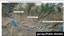 “Казарман ГЭСтер каскадынын курулушу” долбоорунун план-схемасы. Өкмөт тараткан сүрөт.