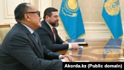 Вячеслав Ким (слева) и Михаил Ломтадзе, совладельцы финтех-холдинга Kaspi.kz