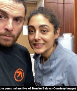 Торнике Бзиава с актрисой Голшифте Фарахани