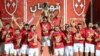 شادی بازیکنان تیم پرسپولیس پس از کسب پانزدهمین جام