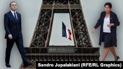 Ираклий Гарибашвили и Саломе Зурабишвили (коллаж)