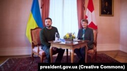 Президент України Володимир Зеленський і президентка Швейцарії Віола Амгерд (архівне фото)