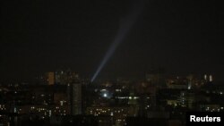 Ուկրաինա - Գիշերային Կիևի երկինքը հսկում է հակաօդային պաշտպանության համակարգը, 19-ը մայիսի, 2023թ.