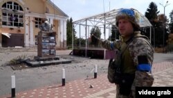 Український військовий у Суджі. Курська область