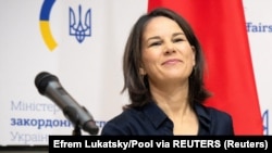 Գերմանիայի արտգործնախարար Աննալենա Բերբոքը, արխիվ, Կիև, 11 սեպտեմբերի, 2023թ. 