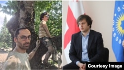 Выжившие после удара стихии Гио Адамия с сыном и Ираклий Кобахидзе (коллаж)