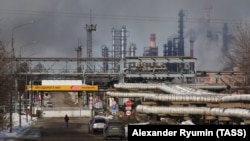 Рязанский НПЗ после пожара из-за падения БпЛА, март 2024 года