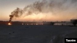 تصویری که خبرگزاری‌های ایران از حمله موشکی پاکستان به استان سیستان‌ و‌ بلوچستان منتشر کرده‌اند