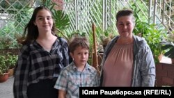 Ірина Соломаха з дітьми, переселенка з Херсонщини