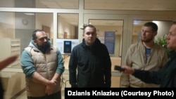 Зьлева направа Руслан Асадулаеў, Сяргей Бяспалаў і яшчэ адзін удзельнік «Паспалітага рушэньня»