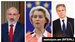 Նիկոլ Փաշինյան, Ուրսուլա Ֆոն դեր Լայեն, Էնթոնի Բլինքեն
