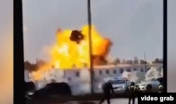 Один из украинских ударов по Елабуге, апрель 2024 года