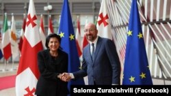 Саломе Зурабишвили и Шарль Мишель