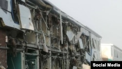 Последствия атаки беспилотника на общежитие «Алабуга Политех»