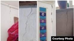 Жер титирөөдө жарака кеткен үйлөр. Ысык-Көл 