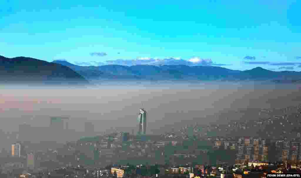 Босния, Сараево шаарын каптаган ыш.&nbsp;&nbsp;