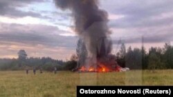 Місце падіння літака з Пригожиним на борту, 23 серпня 2023 року