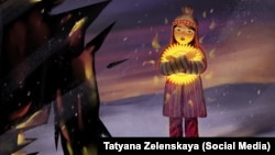 Иллюстрация против изменения флага. Автор: Татьяна Зеленская. 