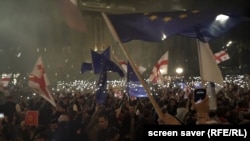 Վրաստան - Բողոքի բազմահազարանոց ցույցը Թբիլիսիում, 16-ը ապրիլի, 2024թ.