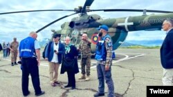 ԵՄ պատվիրակները Սիսիանի օդակայանում, 21-ը հունիսի, 2023թ.