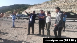 Armenia - Representatives of the staff of the U.S. Senate Foreign Relations Committee in Kornidzor, Syunik, August 8, 2023.