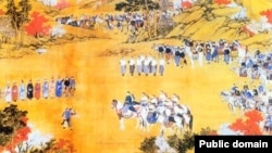 Жузеппе Кастилионе тарткан кыргыз элчилердин сүрөтүнүн бөлүгү. 1758.