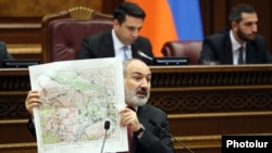 Armenia - Prime Minister Nikol Pashinian speaks during his government's question-and-answer session in parliament, May 22, 2024.