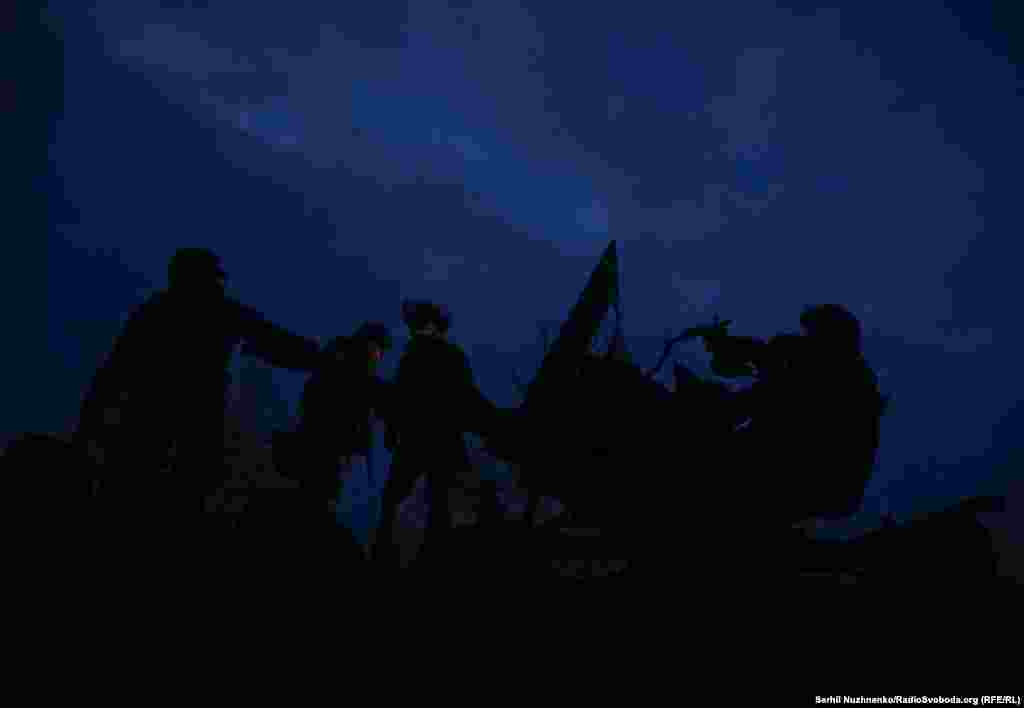 The unit&#39;s antiaircraft gun is silhouetted against the night sky.&nbsp; The commander of Ukraine&rsquo;s ground forces, Oleksandr Pavlyuk, said in televised remarks on March 6 that the military is now focusing on stabilizing frontline positions and regrouping troops with a goal to &ldquo;conduct counteroffensive operations this year.&quot;
