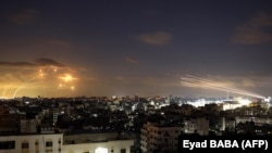 Իսրայել - «Երկաթե գմբեթ» համակարգը վնասազերծում է Գազայից արձակված հրթիռները, 10-ը հոկտեմբերի, 2023թ.