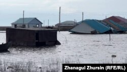 Су тасқынынан кейінгі Қобда. Ақтөбе облысы, 12 сәуір 2024 жыл.