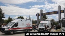 Анкарадагы ракета жана жардыруучу заттарды чыгарган заводдун кире бериши, 10-июнь, 2023-жыл. 