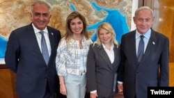 دیدار رضا پهلوی و همسرش با بنیامین و سارا نتانیاهو