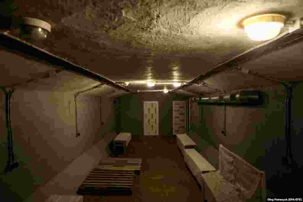 A room inside a bomb shelter in Kyiv on June 5 A security guard who was tasked with opening the shelter in the northeast of Kyiv on June 1 was arrested and is being held in detention. The arrest sparked a fierce debate among Ukrainians, and a petition was launched to free the guard.&nbsp;