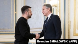 Ուկրաինայի նախագահ Վլադիմիր Զեկենսկին և ԱՄՆ պետքարտուղար Էնթոնի Բլինքենը, 14-ը մայիսի, 2024թ.