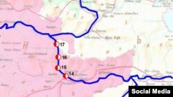 Месторасположение будущего Казарманского каскада ГЭС, проект Министерства энергетики КР от 2013 год.